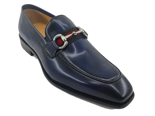 Mens Classic Burnished Slip-On Loafers