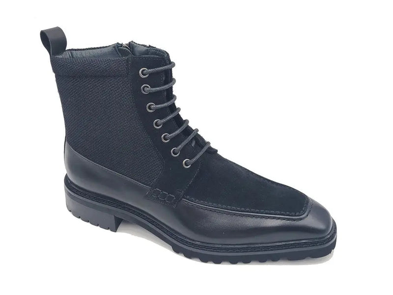 Carrucci Lace-up Boot with Side Zipper