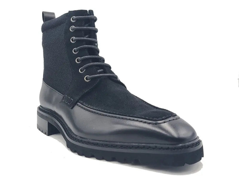 Carrucci Lace-up Boot with Side Zipper