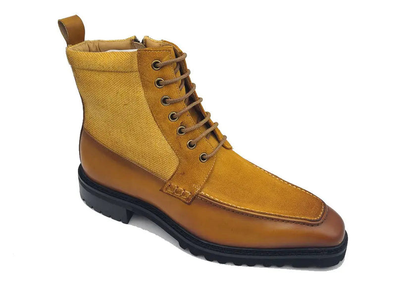 Carrucci Lace-up Boot with Side Zipper