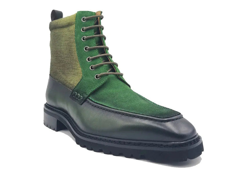Carrucci Lace-up Boot with Side Zipper