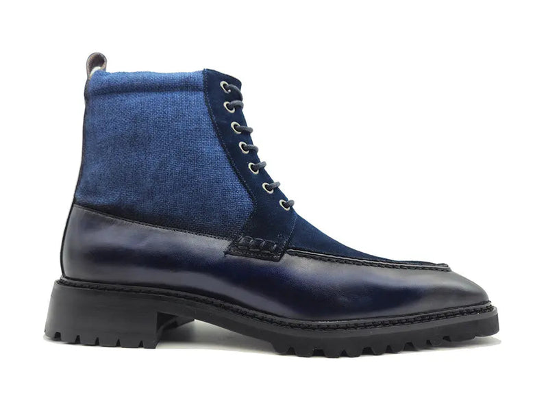 Carrucci Lace-up Boot with Side Zipper
