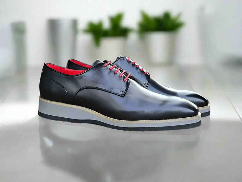 Carrucci Burnished Leather Derby Lace-Up Shoe