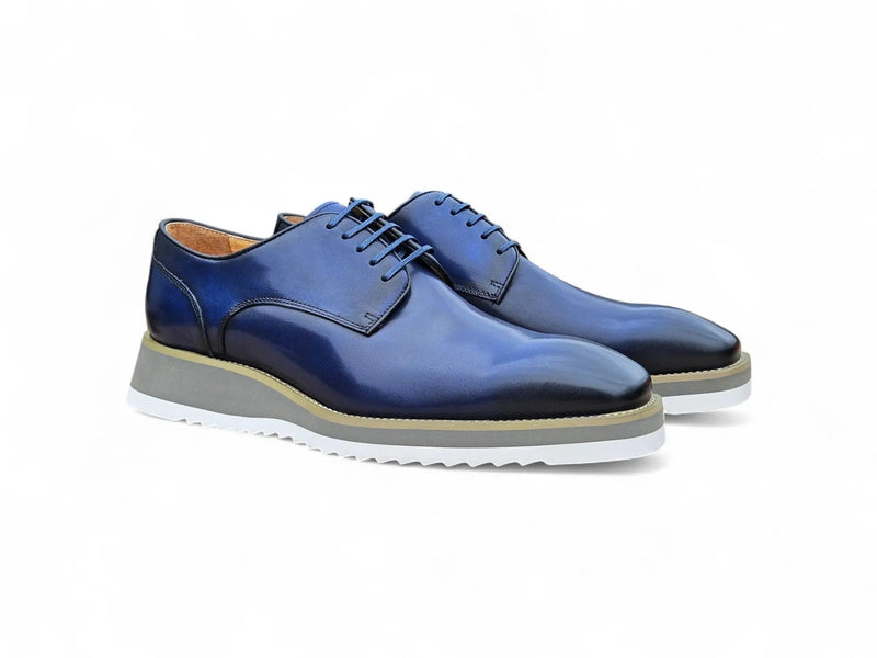 Carrucci Burnished Leather Derby Lace-Up Shoe