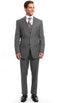 Mens Grey Pinstripe Suit Vested Business Suit in Light Grey - Gray Pinstripe Suit