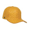 Men'sUSA baseball cap in buttercup yellow ostrich leather. Rounded crown, curved visor, and textured material. Distinctive ostrich leather appearance. Features a side emblem.
