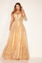 Embroidered Off Shoulder A-line Gown by Lucci Lu C8090