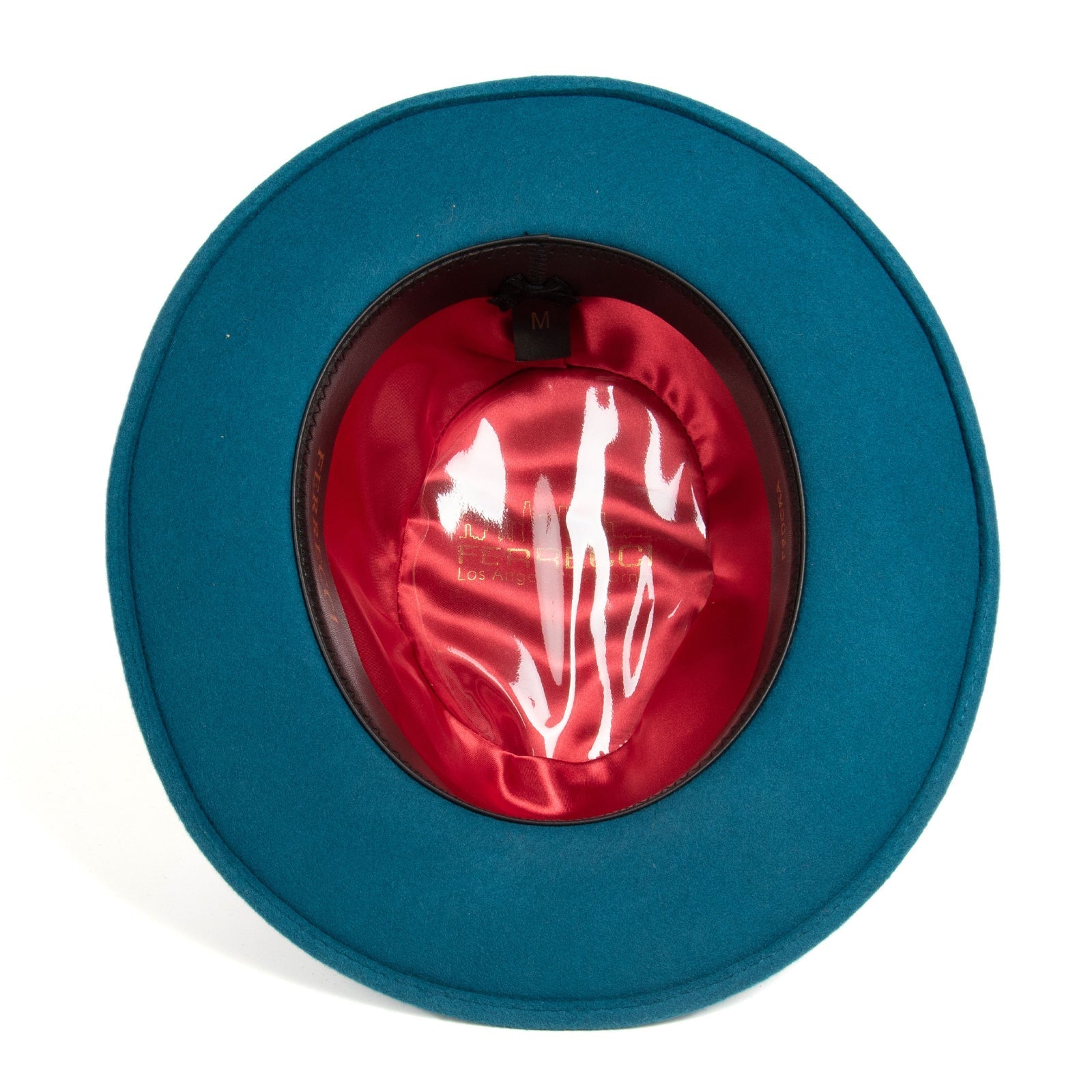 Mens Classic Wool Fedora Dress Hat in Acid Blue