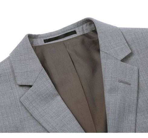 Renoir Clothing - Renoir Suit - Renoir Fashion - Super 140s Wool Two Button Slim Fit Grey Renoir Suit