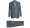 Renoir Clothing - Renoir Suit - Renoir Fashion - Stretch Performance 2-button Classic Fit Grey And Blue Check Renoir Suit