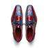 Marco Di Milano Moncalieri Navy & Red Genuine Alligator / Cobra Skin Dress Derby Oxfords