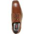 Mens Modern Pointy Square Toe Oxford Dress Shoe In Cognac