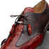 Marco Di Milano Anzio Exotic Alligator & Calfskin Leather Cognac Oxfords