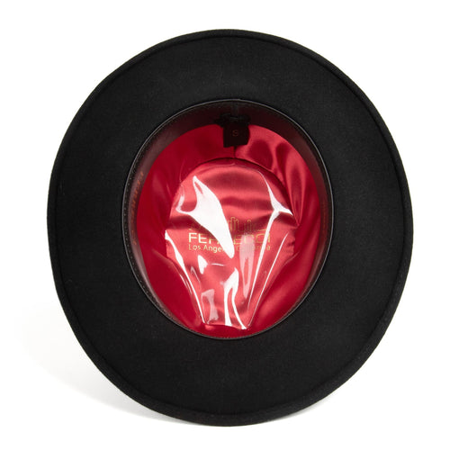 Mens Classic Wool Fedora Dress Hat in Black