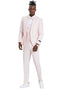 "Men's Pink Polka Dot Prom 2026 & Wedding Suit - One Button Double Breasted Vest"