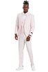 "Men's Pink Polka Dot Prom 2025 & Wedding Suit - One Button Double Breasted Vest"