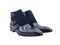 Carrucci Calf & Suede Monk Chukka Boot - Three Buckle Detail