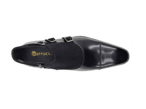 Mens Calf Leather and Suede Triple Monk Chukka Boot