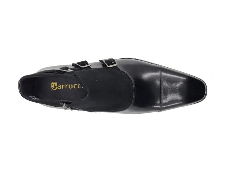 Carrucci Calf & Suede Monk Chukka Boot - Three Buckle Detail
