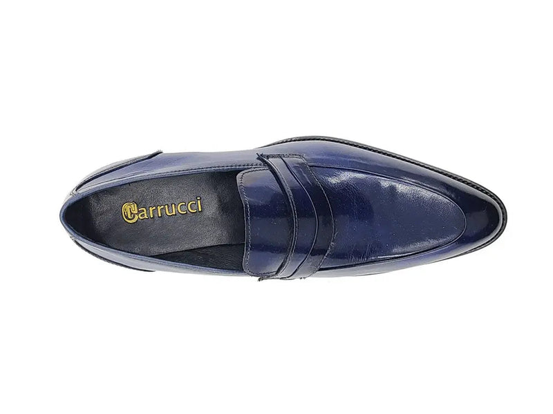Carrucci Calfskin Penny Loafer: Modern Classic Style