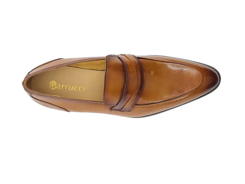 Carrucci Calfskin Penny Loafer: Modern Classic Style