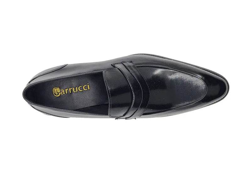 Carrucci Calfskin Penny Loafer: Modern Classic Style