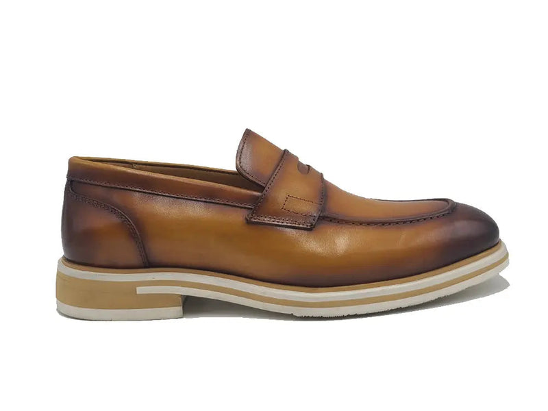Carrucci Calfskin Penny Loafer