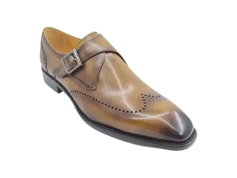 Carrucci Calfskin Single Monk Loafer - Luxurious Style
