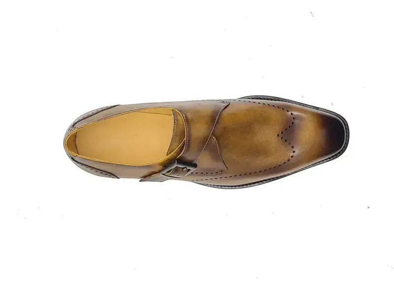Carrucci Calfskin Single Monk Loafer - Luxurious Style