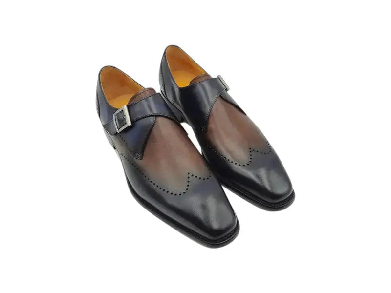 Carrucci Calfskin Single Monk Loafer - Luxurious Style