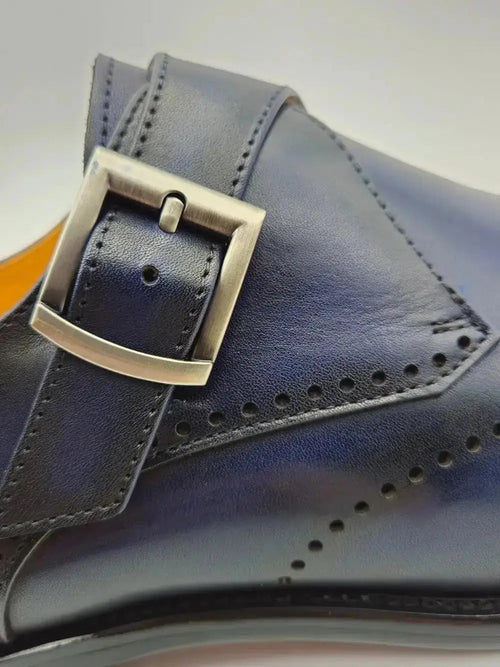 Carrucci Calfskin Single Monk Loafer - Luxurious Style