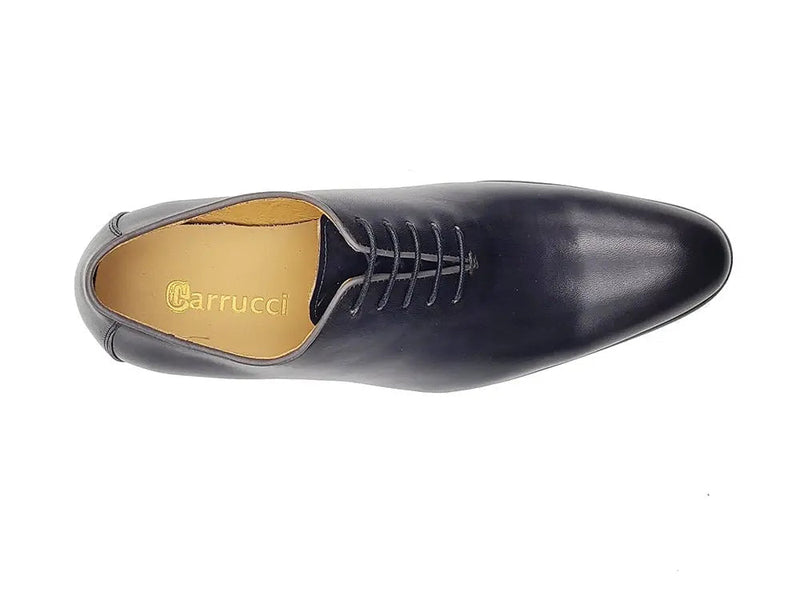 Carrucci: Polished Calfskin Whole Cut Oxford Dress Shoe