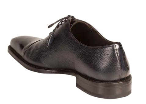 Postdam Blue/Navy Calfskin Bal Oxford by Mezlan – Cordovan Leather & Deerskin Dress Shoes Made in Spain