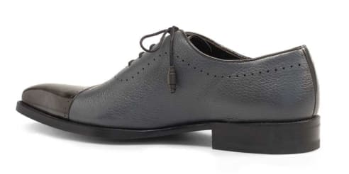 Postdam Grey Calfskin Bal Oxford by Mezlan – Elegant Cordovan & Deerskin Dress Shoes Made in Spain