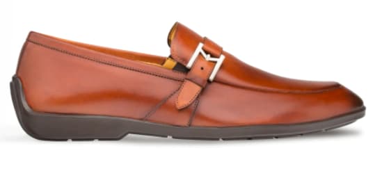 Men’s Cognac Monk Strap Slip-On Shoes by Mezlan – Hand-Burnished Italian Calfskin Made in Spain