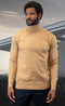 Mens Modern Fit Sweater Camel And Cashmere Fabric