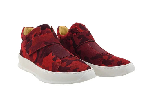 Mens Camouflage Suede Low-Top Sneakers