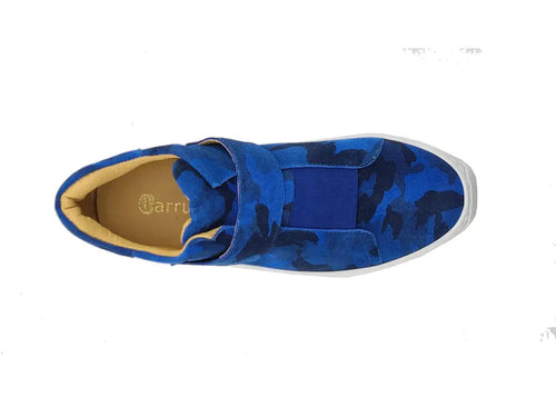 Mens Camouflage Suede Low-Top Sneakers