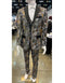 Army Green - Camouflage Patterned Two Toned Vested Olive Camo Tuxedo