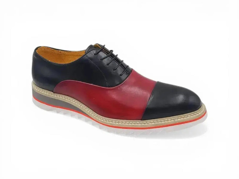 Carrucci Cap Toe Brogue Oxford - Luxury Leather Dress Shoe