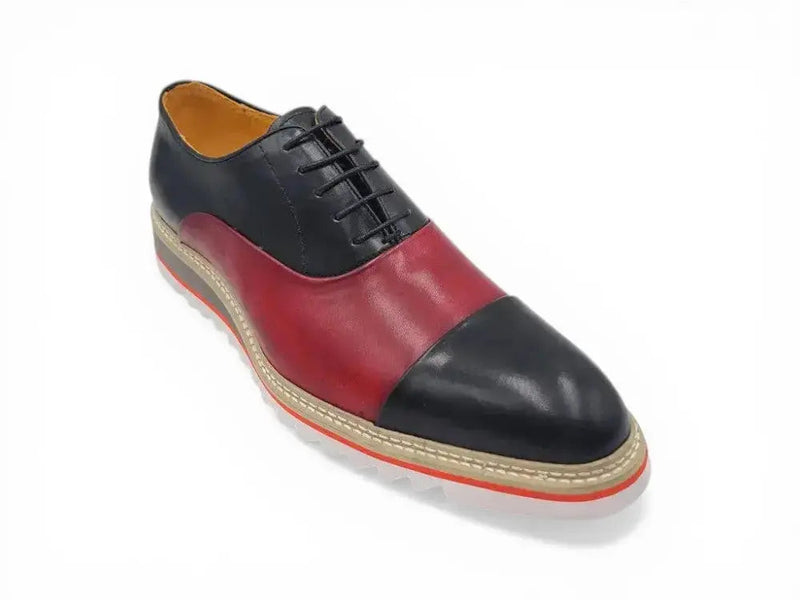 Carrucci Cap Toe Brogue Oxford - Luxury Leather Dress Shoe