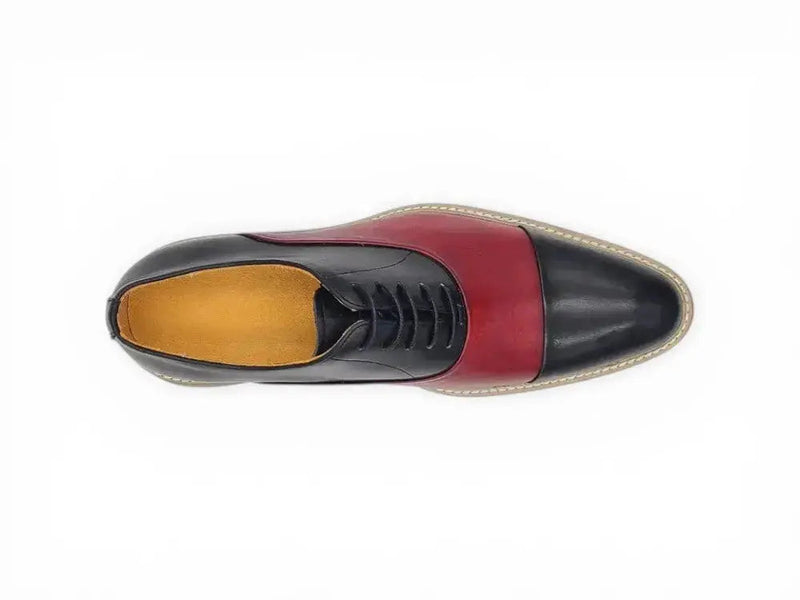Carrucci Cap Toe Brogue Oxford - Luxury Leather Dress Shoe