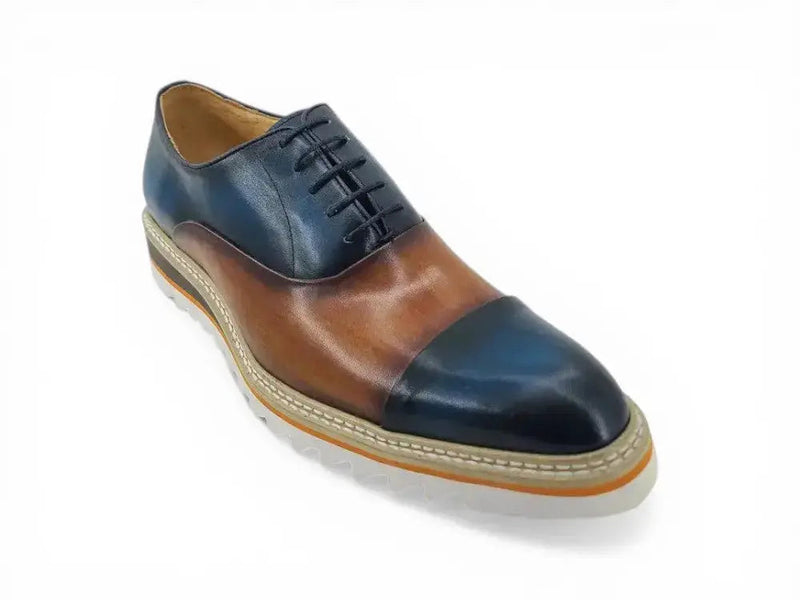 Carrucci Cap Toe Brogue Oxford - Luxury Leather Dress Shoe