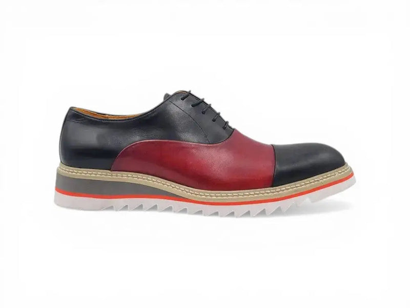 Carrucci Cap Toe Brogue Oxford - Luxury Leather Dress Shoe