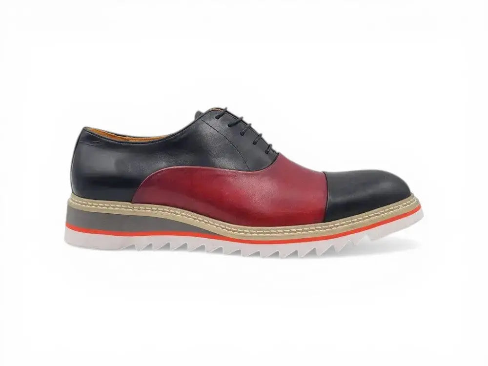 Carrucci Cap Toe Brogue Oxford - Luxury Leather Dress Shoe