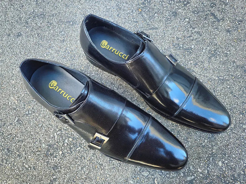 Carrucci Cap Toe Double Monk Strap Shoe