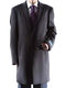 Mens Black Overcoat - Men's Caravelli Two Button 3/4 Length Black Long Men's Car Coat Dress Topcoat - Winter Coat