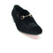 Mens Carrucci Velvet Metal Buckle Loafer Dress Shoe in Black
