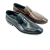Mens Carrucci Perforated Leather Loafer Dress Shoe in Brown