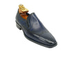 Mens Two Tone Leather Loafer Dress Shoe in Blue & Tan